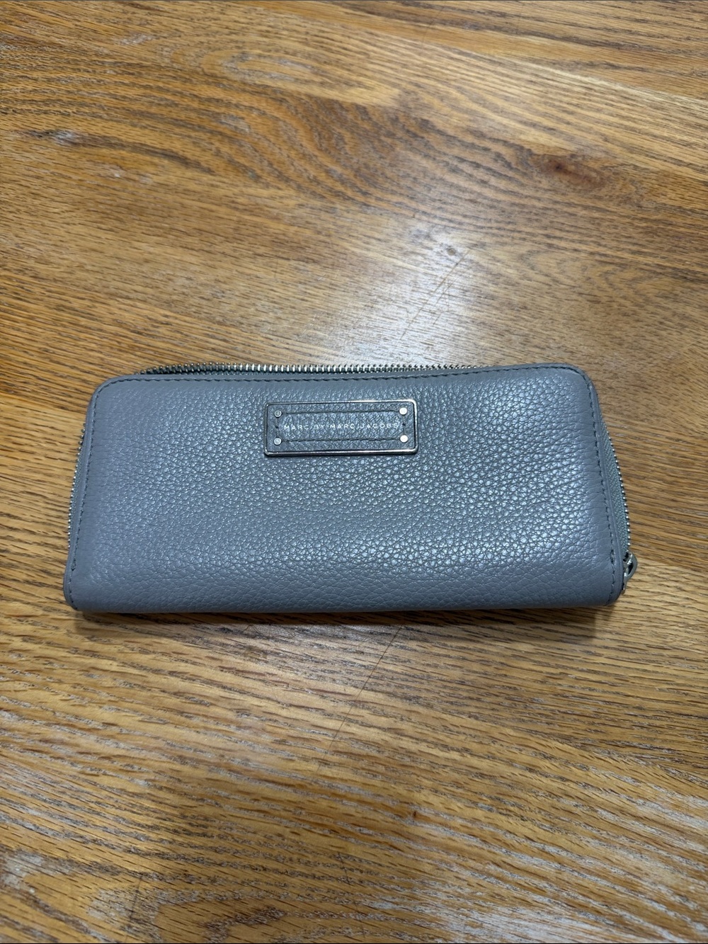 Marc by Marc Jacobs Leather Zip Wallet Gray